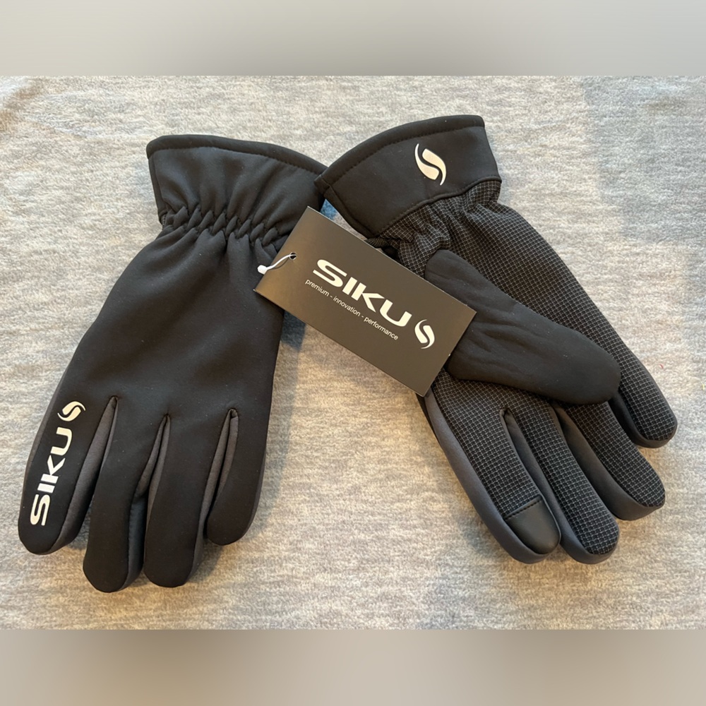 SIKU gloves soft shell women M‎ black grip lined winter premium touch screen new